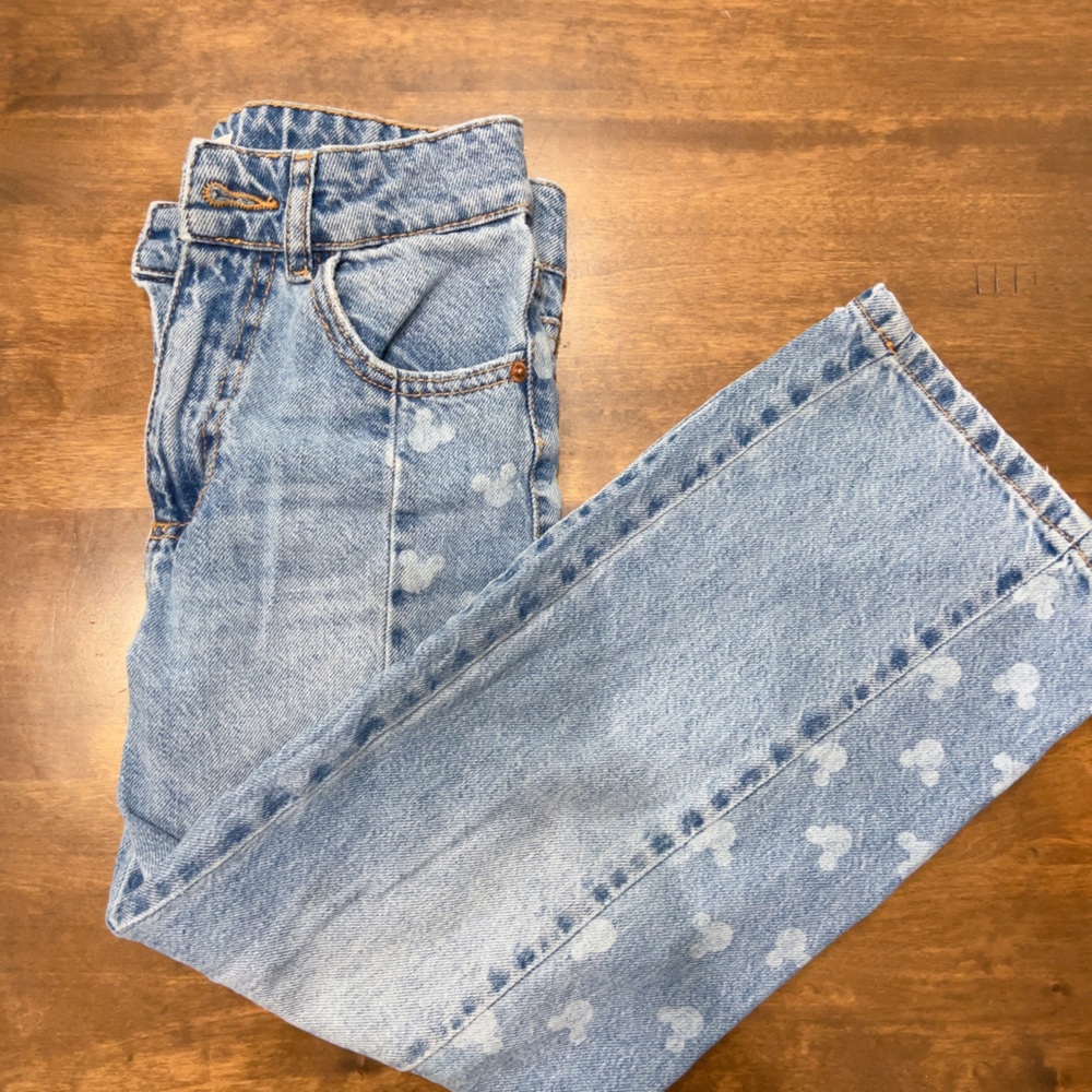Zara Girl Mickey Mouse Jeans